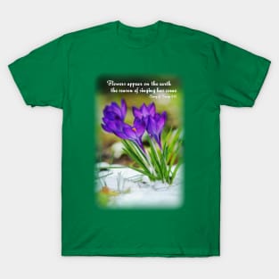 Flowers appear on the earth; the season of singing has come - Song of Songs 2:12 T-Shirt